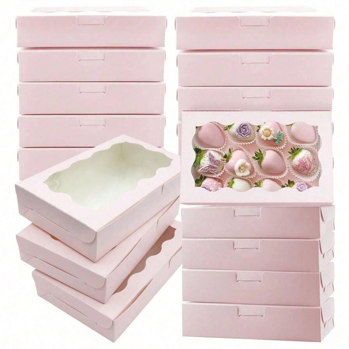 Event Party Box - 10/30/50Pcs 크래프트 종이 케이크 사탕 상자
