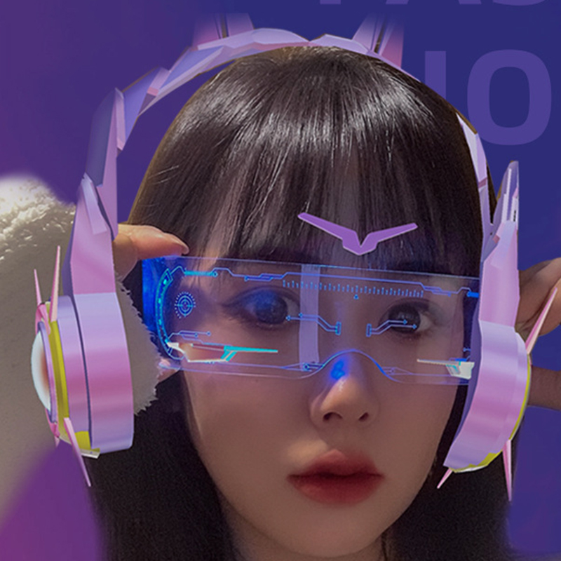 LED 빛나는 다채로운 선글라스 현대 펑크 고글 남자  - Neon Sign Party 리뷰 및 가격