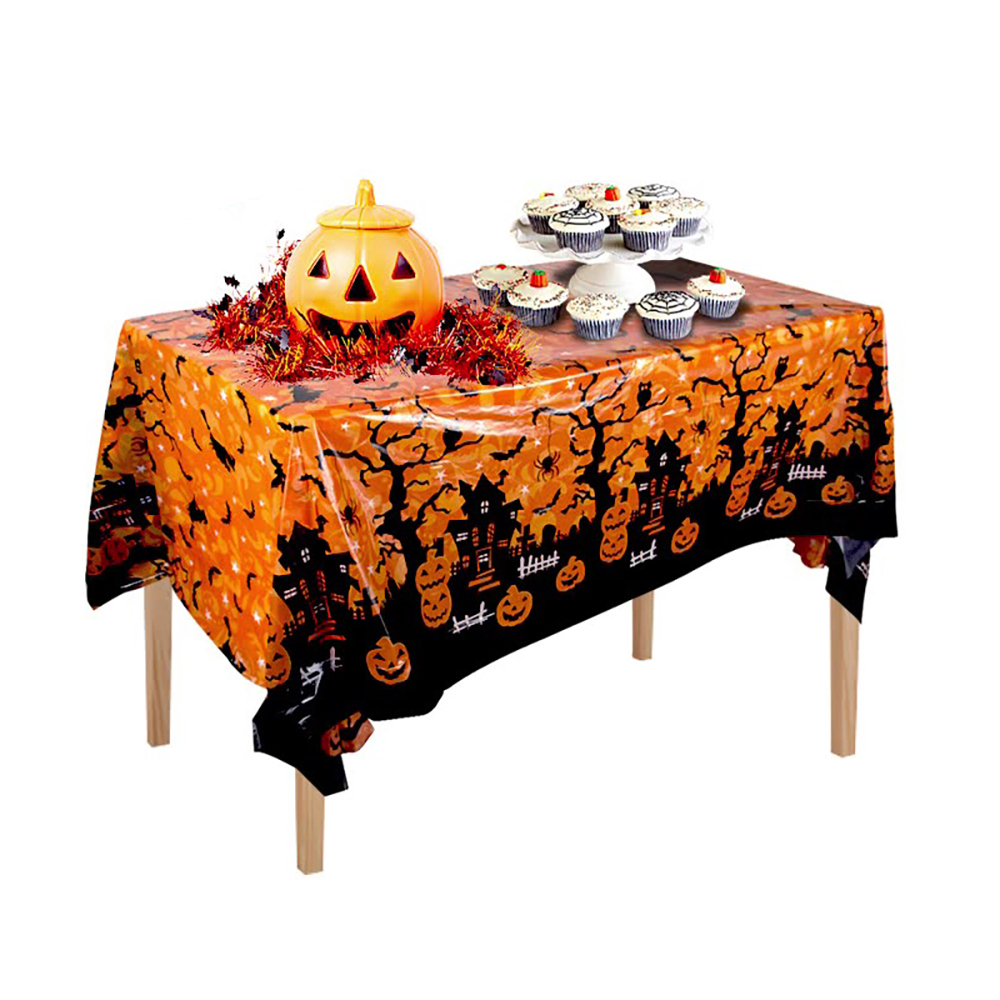할로윈 장식 테이블보, 일회용 호박 거미줄 박쥐 플라스 - Table Cloth Disposable 리뷰 및 가격