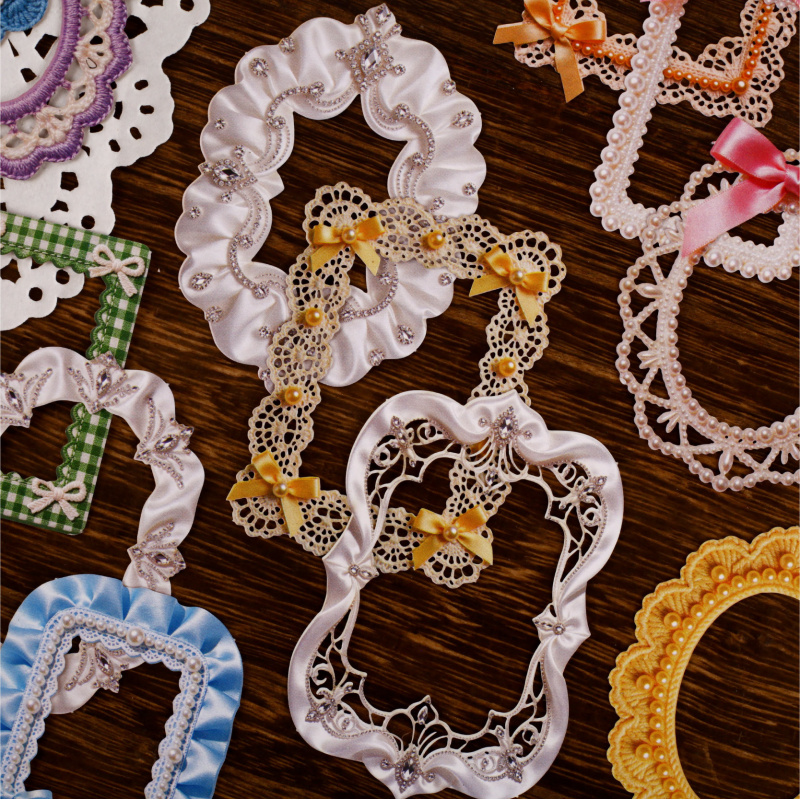 1팩/8개 빈티지 리본 테두리 리본 하드 카드 스티커  - Papercraft Supply Ribbon 리뷰 및 가격