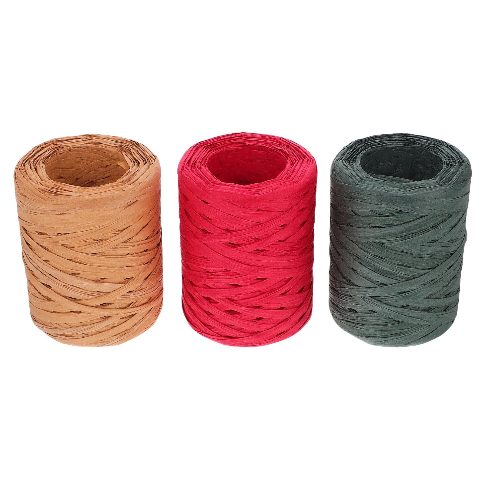 3 롤스 러스틱 라피아 종이 리본 끈 리본 선물 포장  - Papercraft Supply Ribbon 리뷰 및 가격