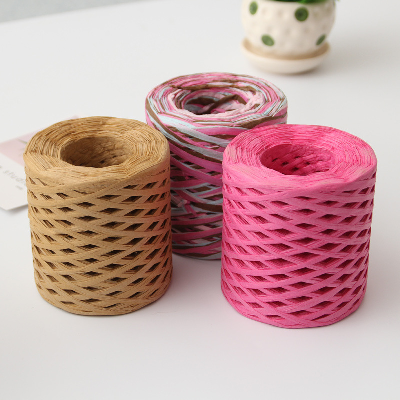 200M/롤 라피아 종이 공예 리본 원사 DIY 선물  - Papercraft Supply Ribbon 리뷰 및 가격