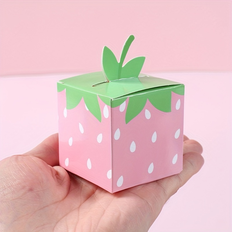 12/24PCS 달콤한 과일 딸기 테마 종이 쿠키 사탕 - Event Party Box 리뷰 및 가격