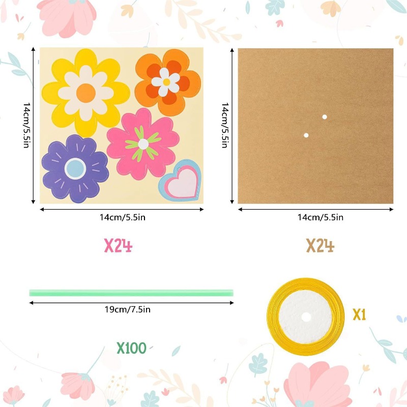 100Pcs DIY 꽃 꽃다발 키트 종이 카드 라벨 리 - Papercraft Supply Ribbon 리뷰 및 가격